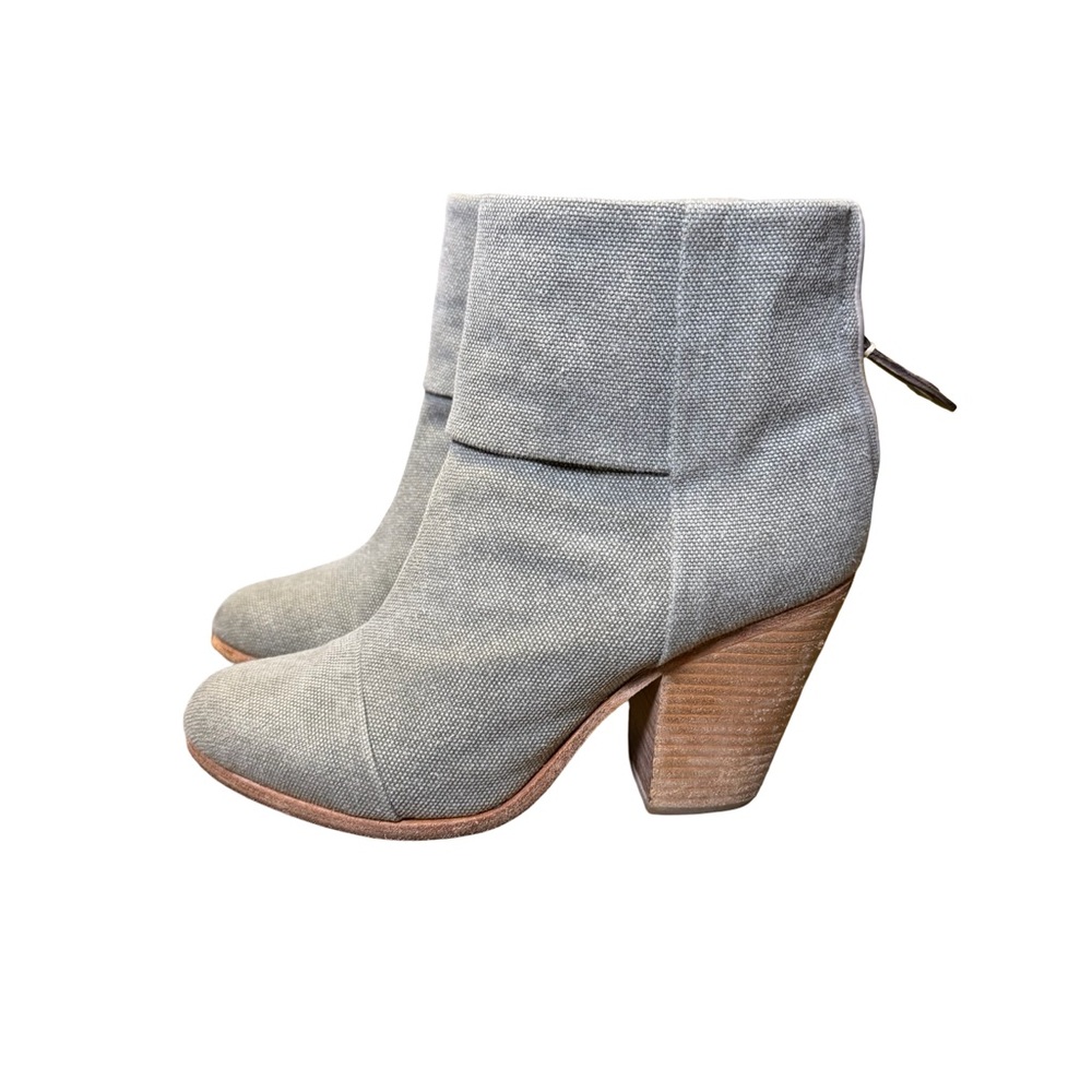 🤍✨ Rag & Bone Harrow Canvas Ankle Boots Gray 38.5 ✨🤍